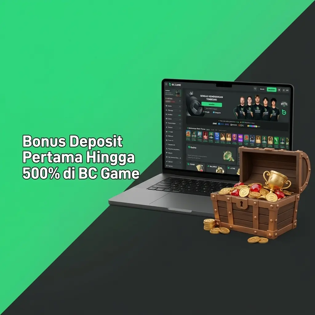Bonus deposit pertama BC Game hingga 500% untuk taruhan kasino dan sportsbook dengan rakeback bertingkat