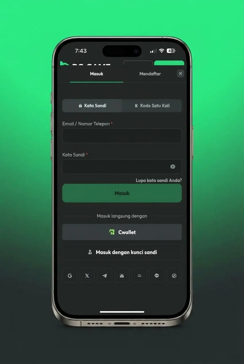 Langkah-langkah menarik dana dari akun BC Game melalui menu Dompet dan tab Penarikan