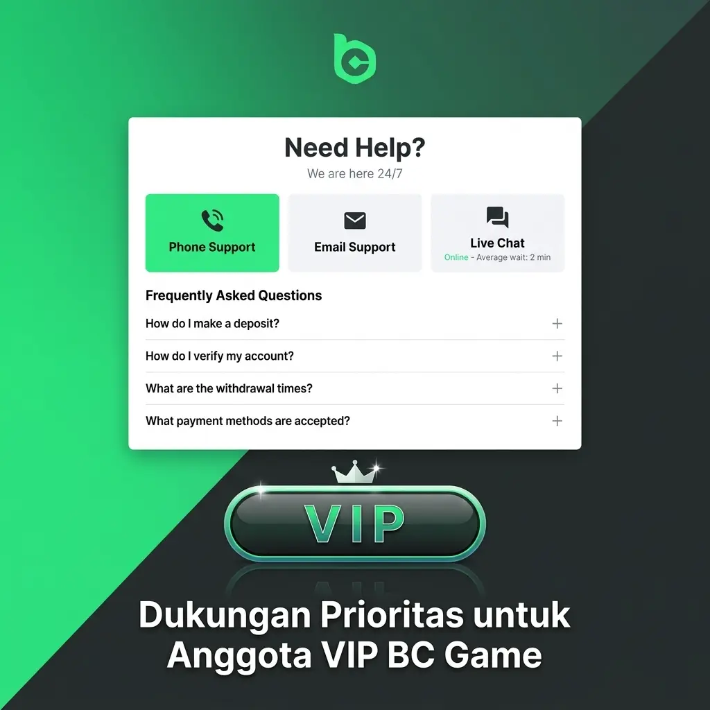 Manajer akun pribadi memberikan dukungan prioritas bagi anggota VIP BC Game untuk penarikan dana dan permintaan khusus.
